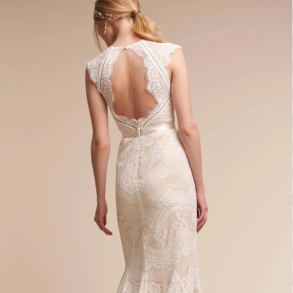BHLDN Lace Wedding Dress - Cream